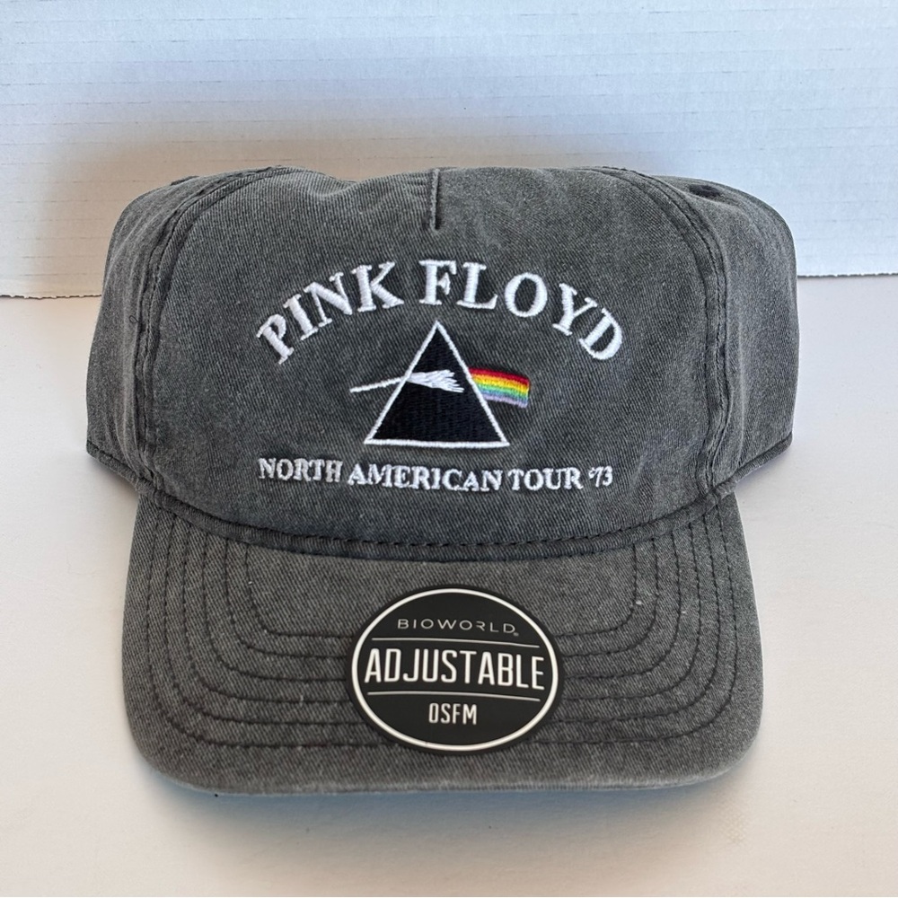NWTBioworld Dark Gray Pink Floyd Tour Hat Adjustable Officially Licensed Product